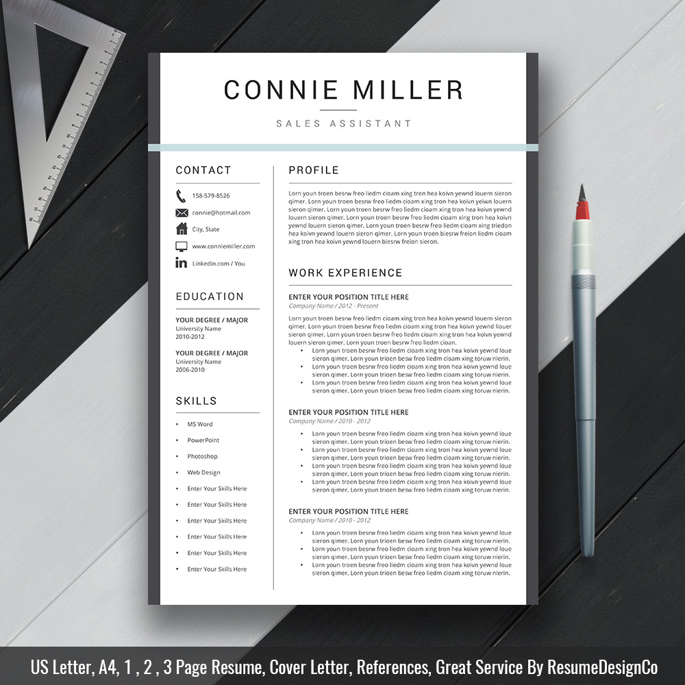 Modern Resume Template Ms Word Curriculum Vitae Template Professional And Creative Cv Format Editable Resume Template 1 Page 2 Page 3 Page Resume Template Instant Download Resumedesignco Com