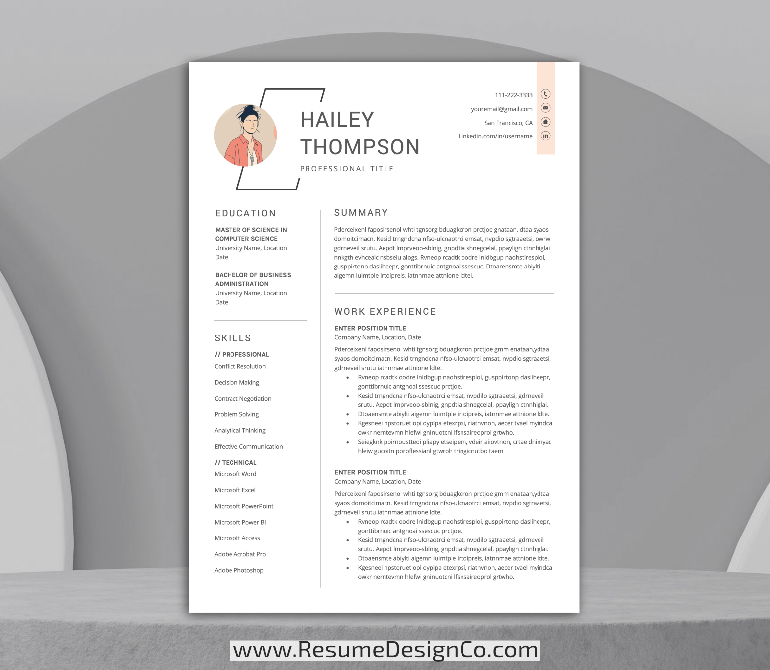 www.resumedesignco.com-Resume Template for MS Word-1
