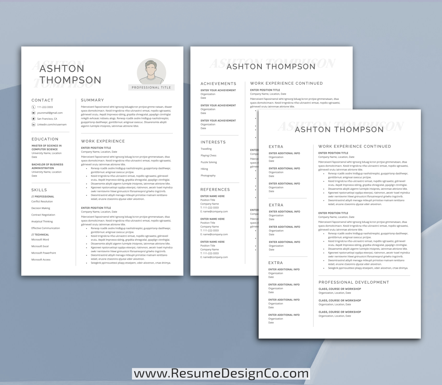 www.resumedesignco.com-Resume Template for MS Word-ASHTON-3