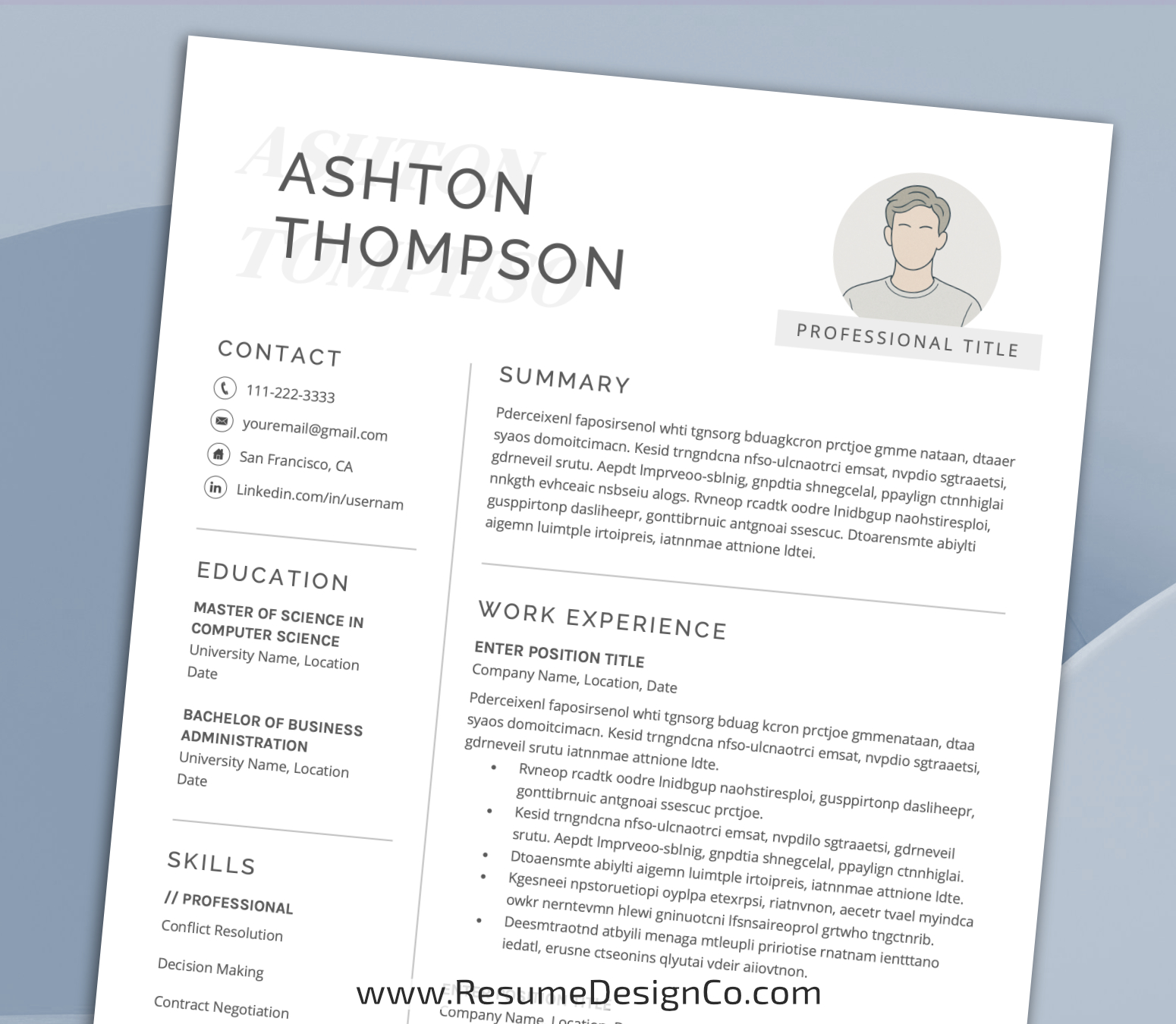 www.resumedesignco.com-Resume Template for MS Word-ASHTON-5