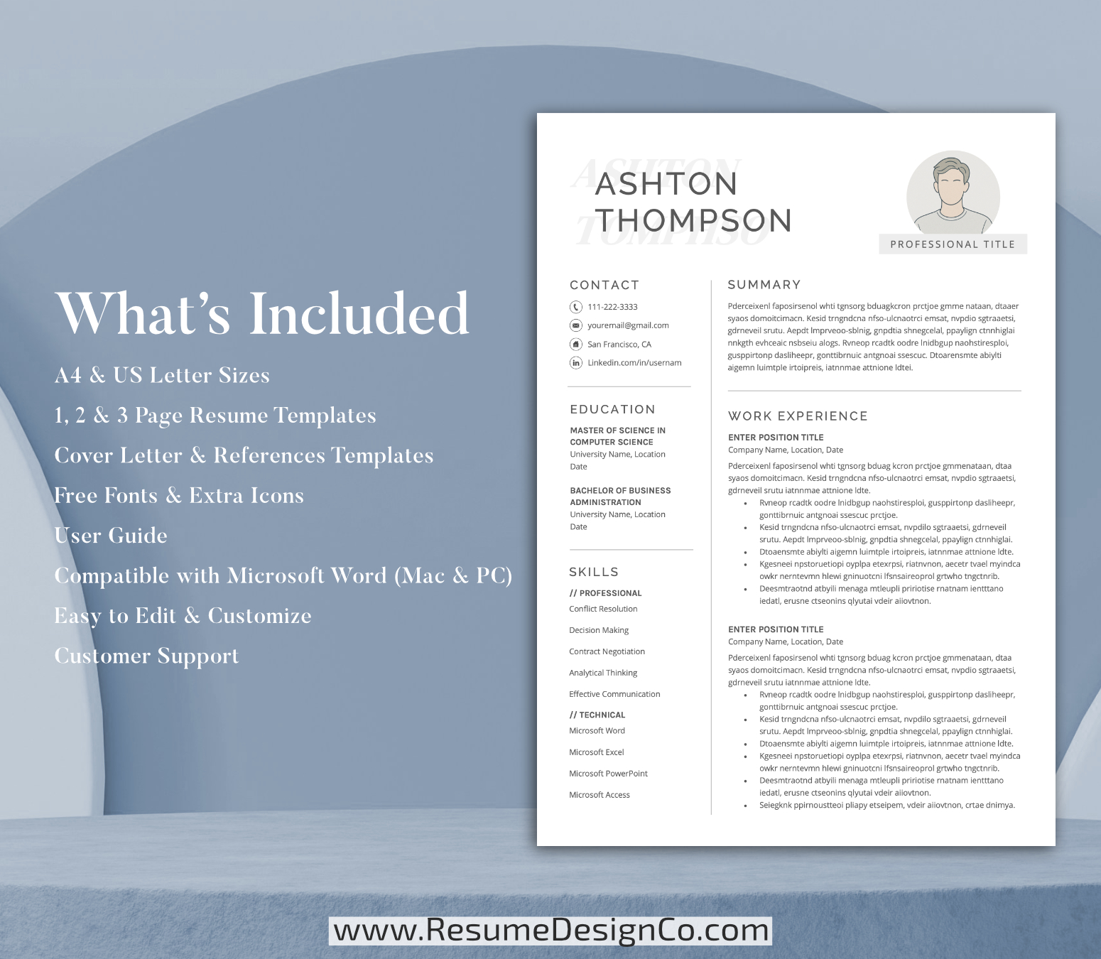 www.resumedesignco.com-Resume Template for MS Word-ASHTON-6