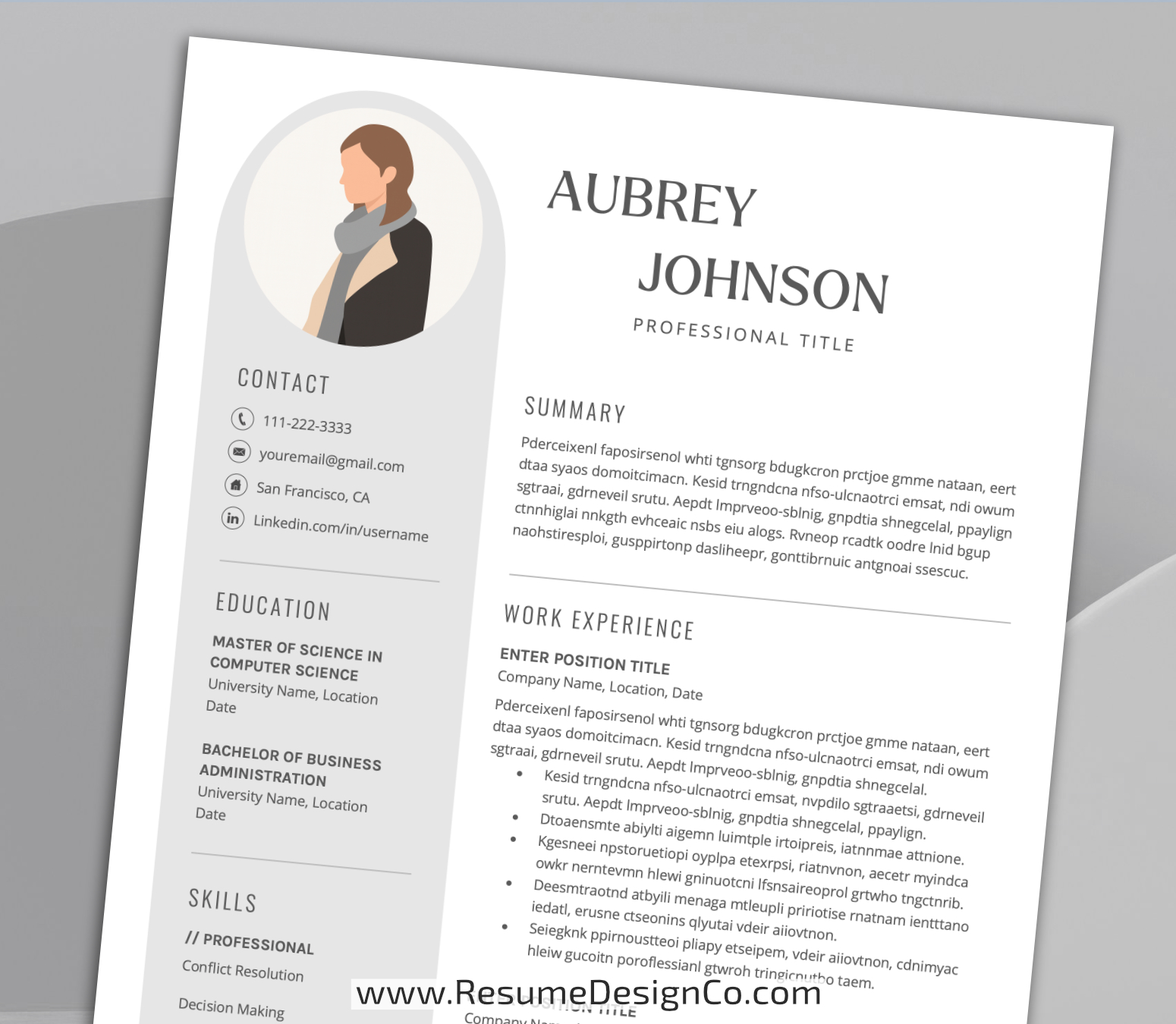 www.resumedesignco.com-Resume Template for MS Word-AUBREY-5