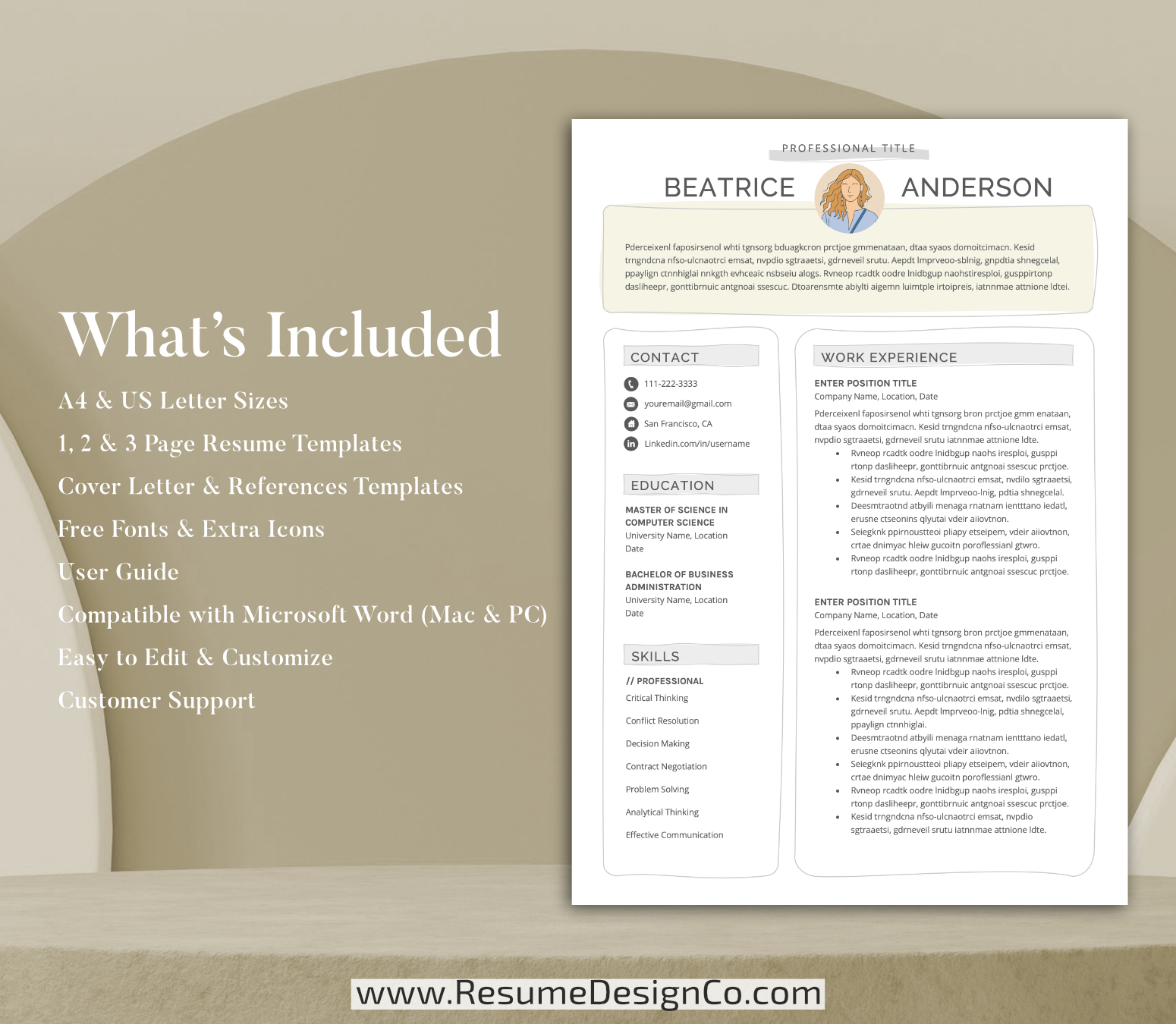 www.resumedesignco.com-Resume Template for MS Word-BEATRICE-6