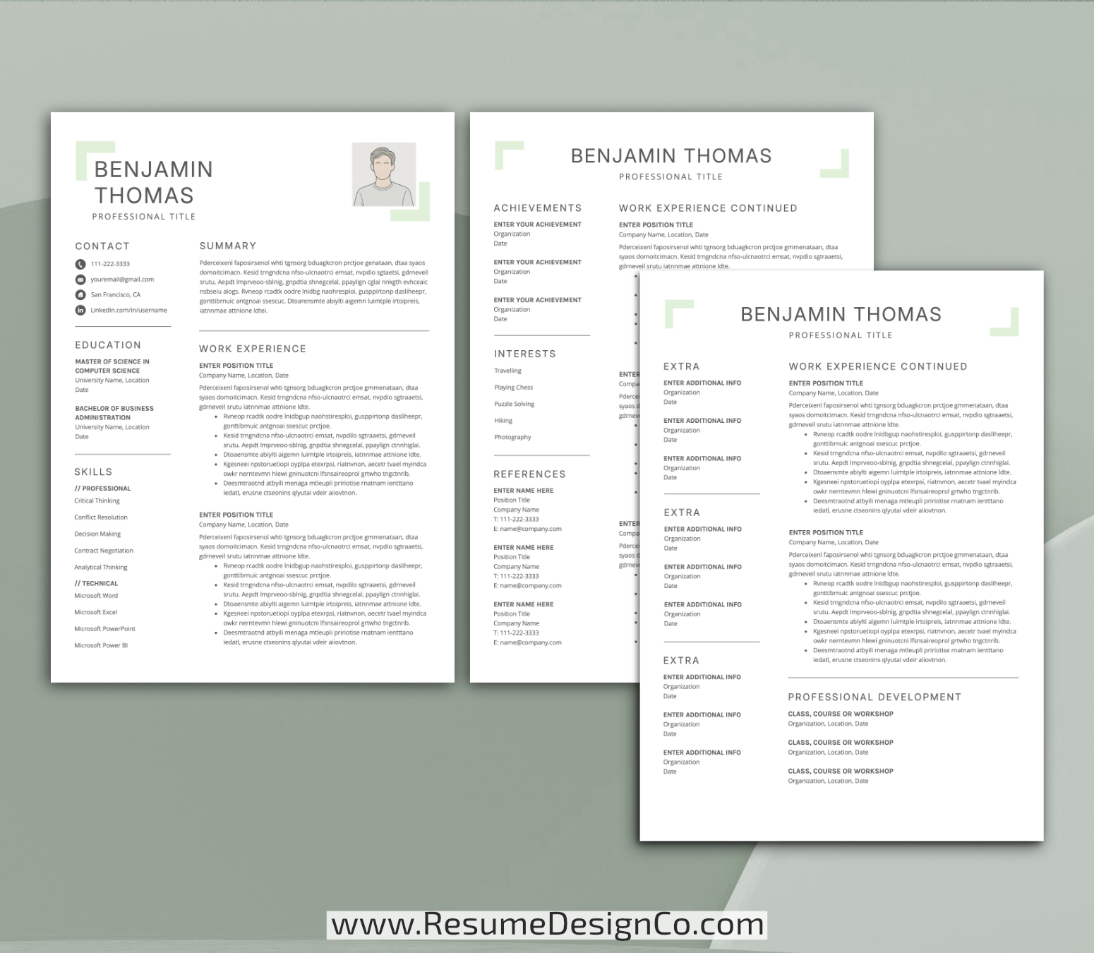 www.resumedesignco.com-Resume Template for MS Word-BENJAMIN-3