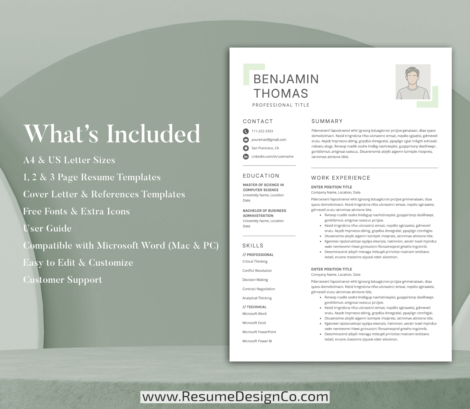 www.resumedesignco.com-Resume Template for MS Word-BENJAMIN-6