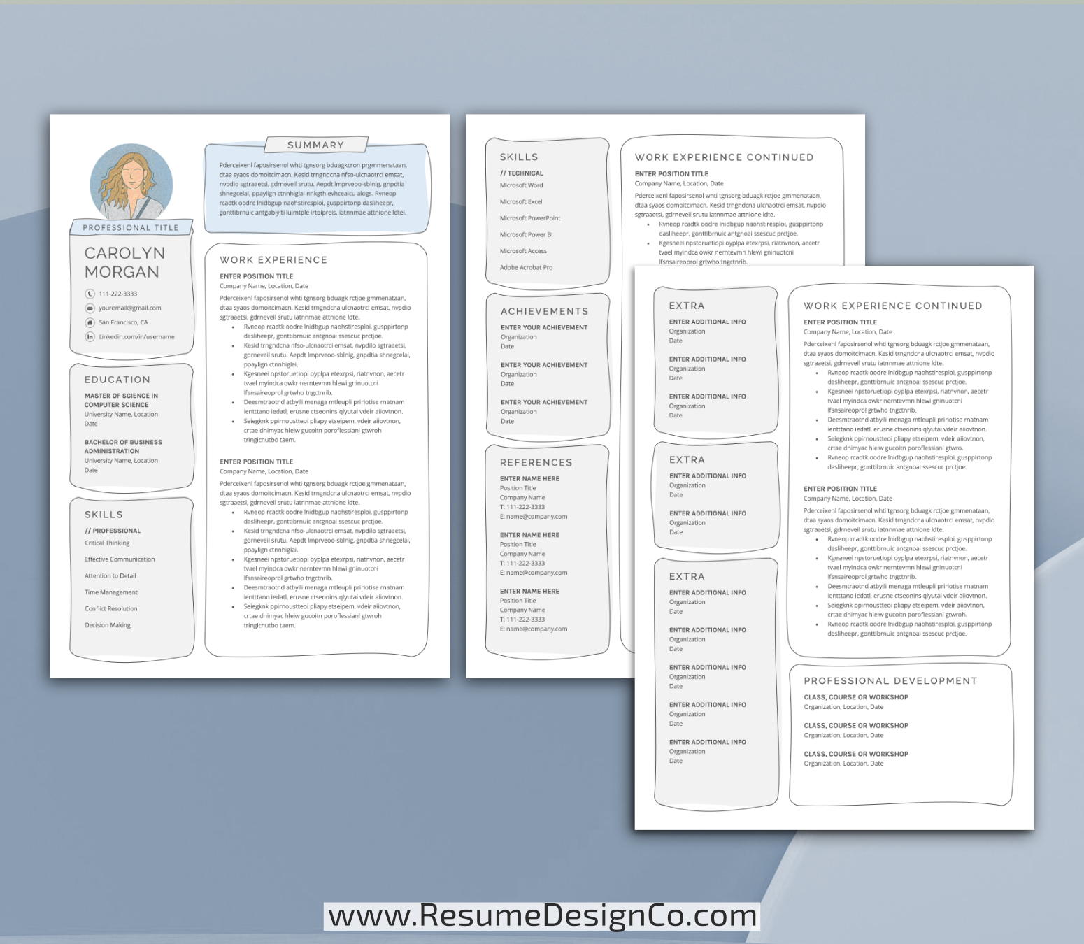 www.resumedesignco.com-Resume Template for MS Word-CAROLYN-3
