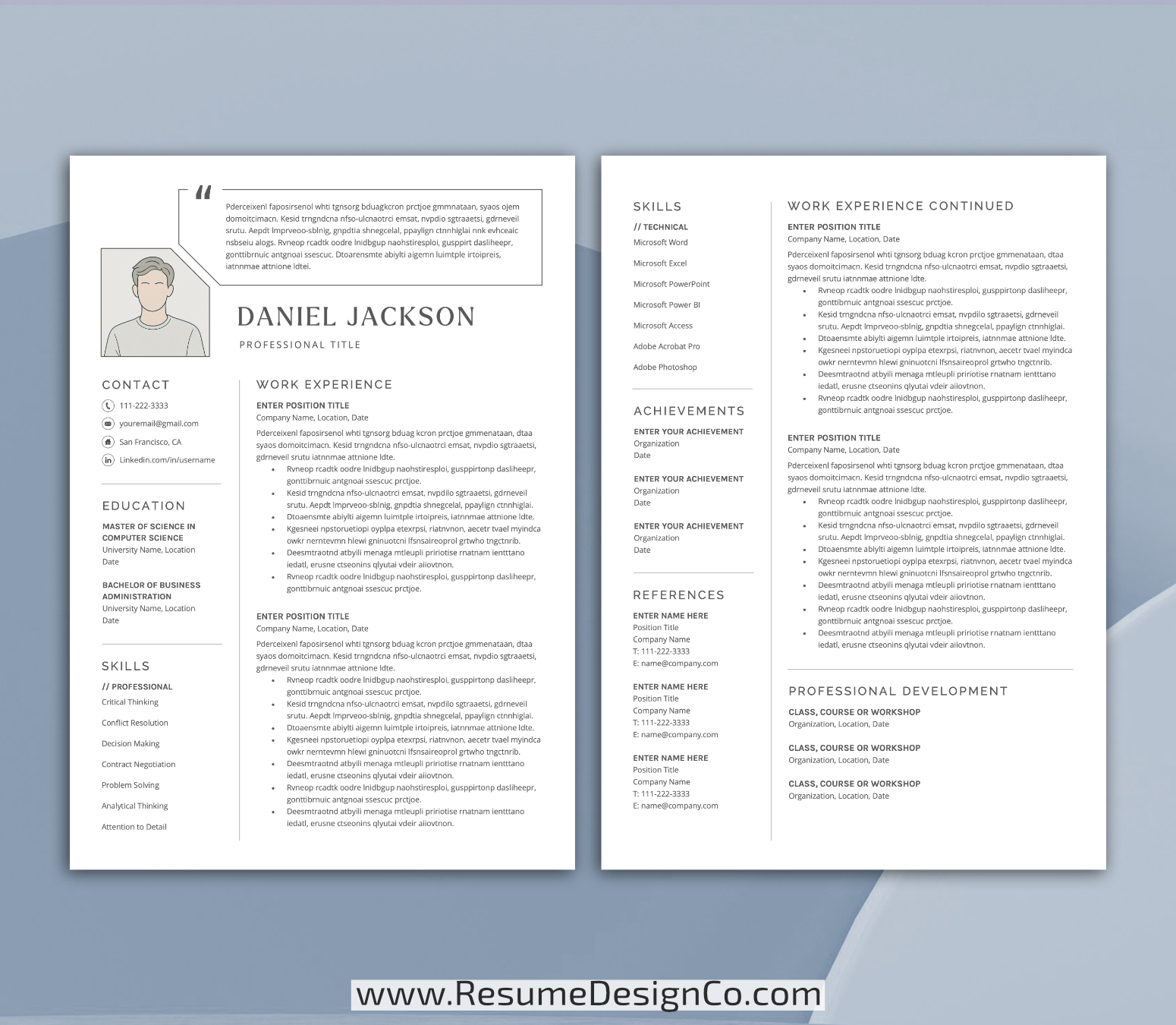 www.resumedesignco.com-Resume Template for MS Word-DANIEL-2
