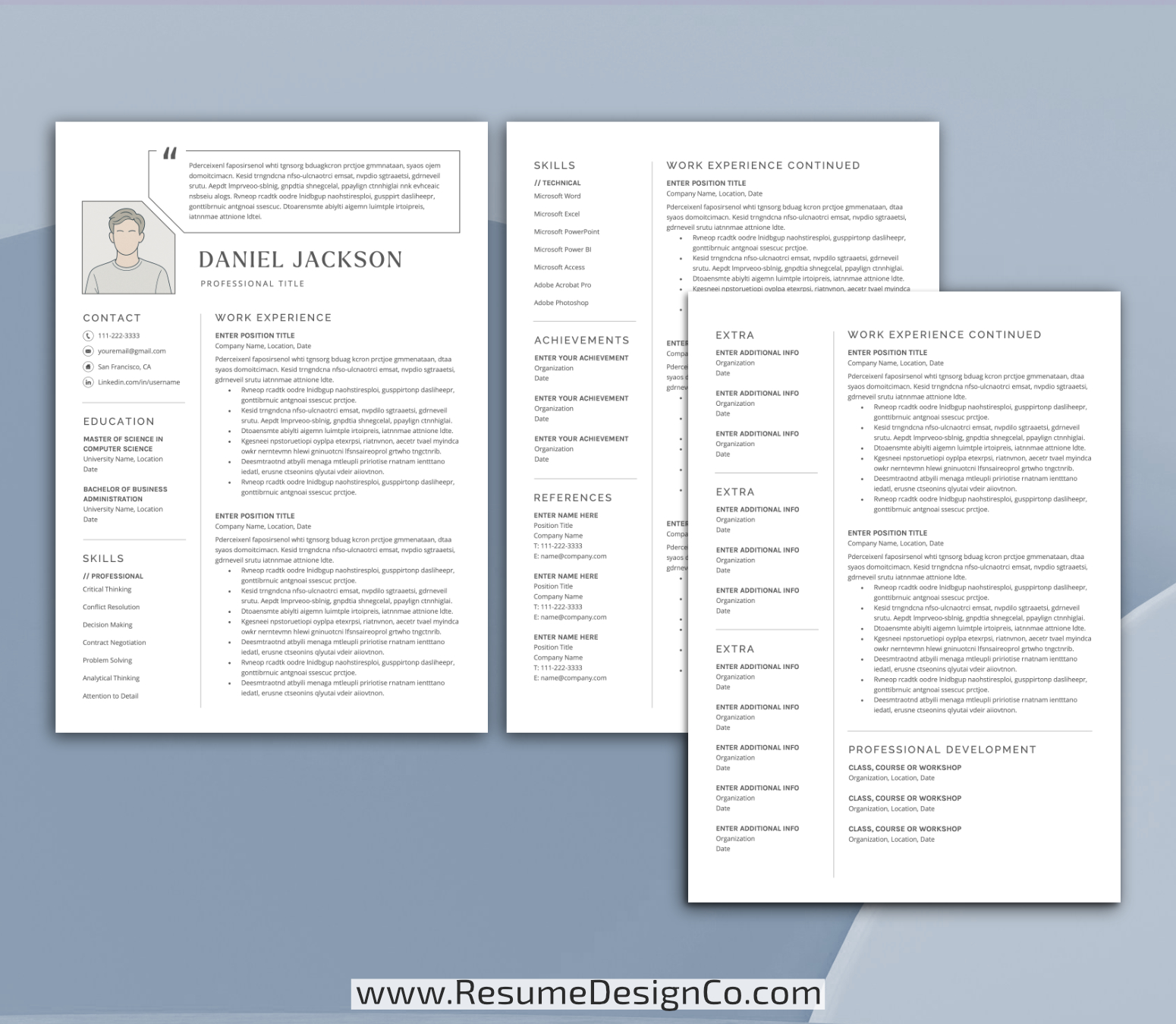 www.resumedesignco.com-Resume Template for MS Word-DANIEL-3