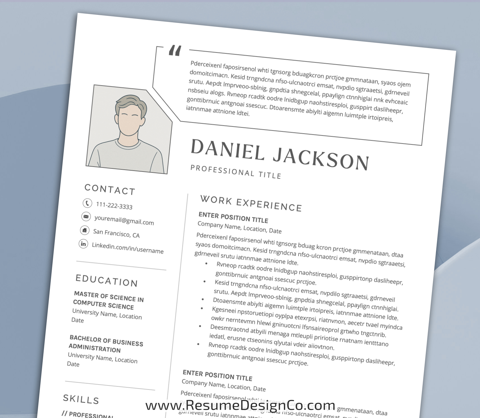 www.resumedesignco.com-Resume Template for MS Word-DANIEL-5