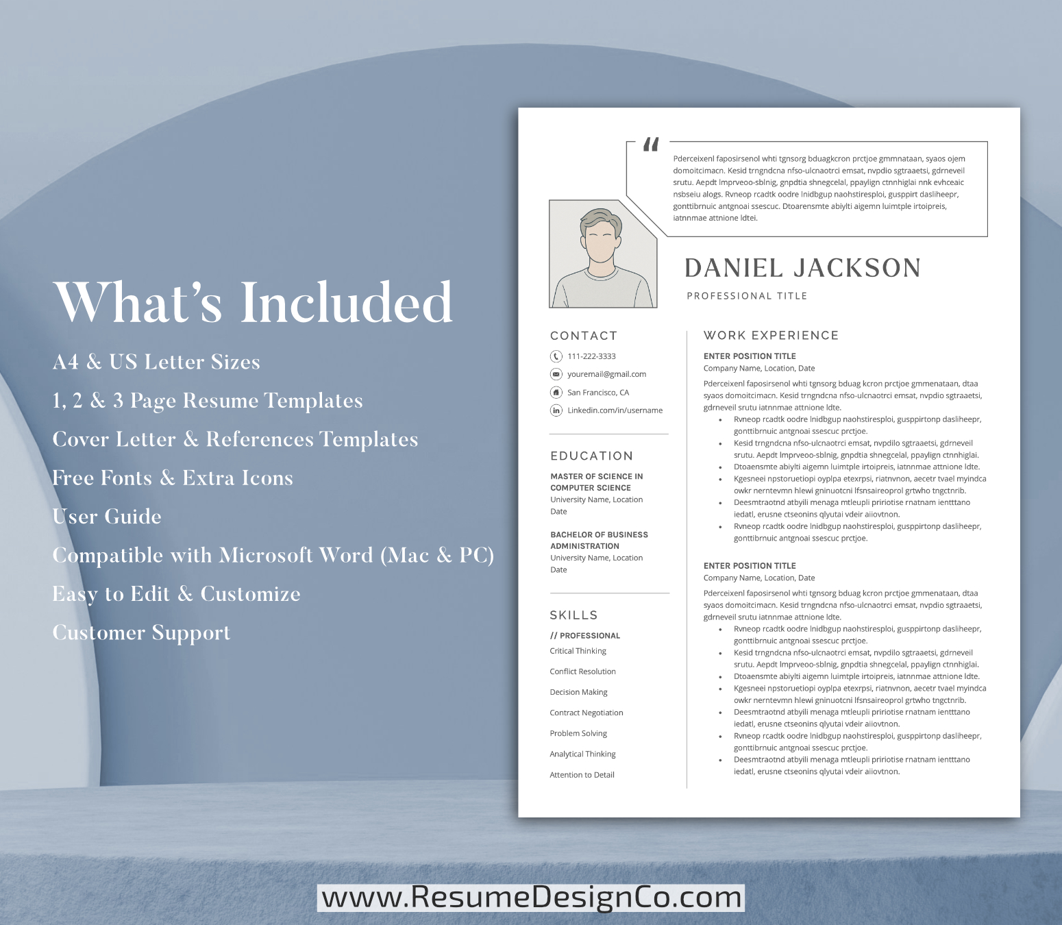 www.resumedesignco.com-Resume Template for MS Word-DANIEL-6