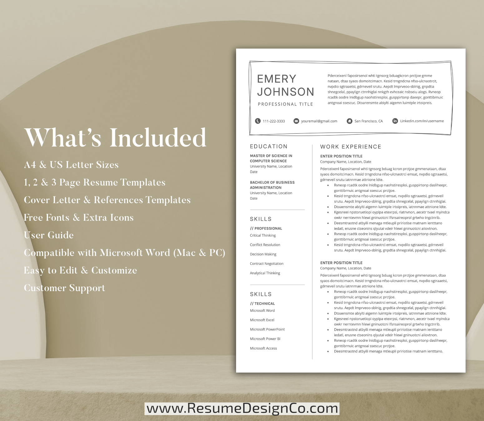 www.resumedesignco.com-Resume Template for MS Word-EMERY-6