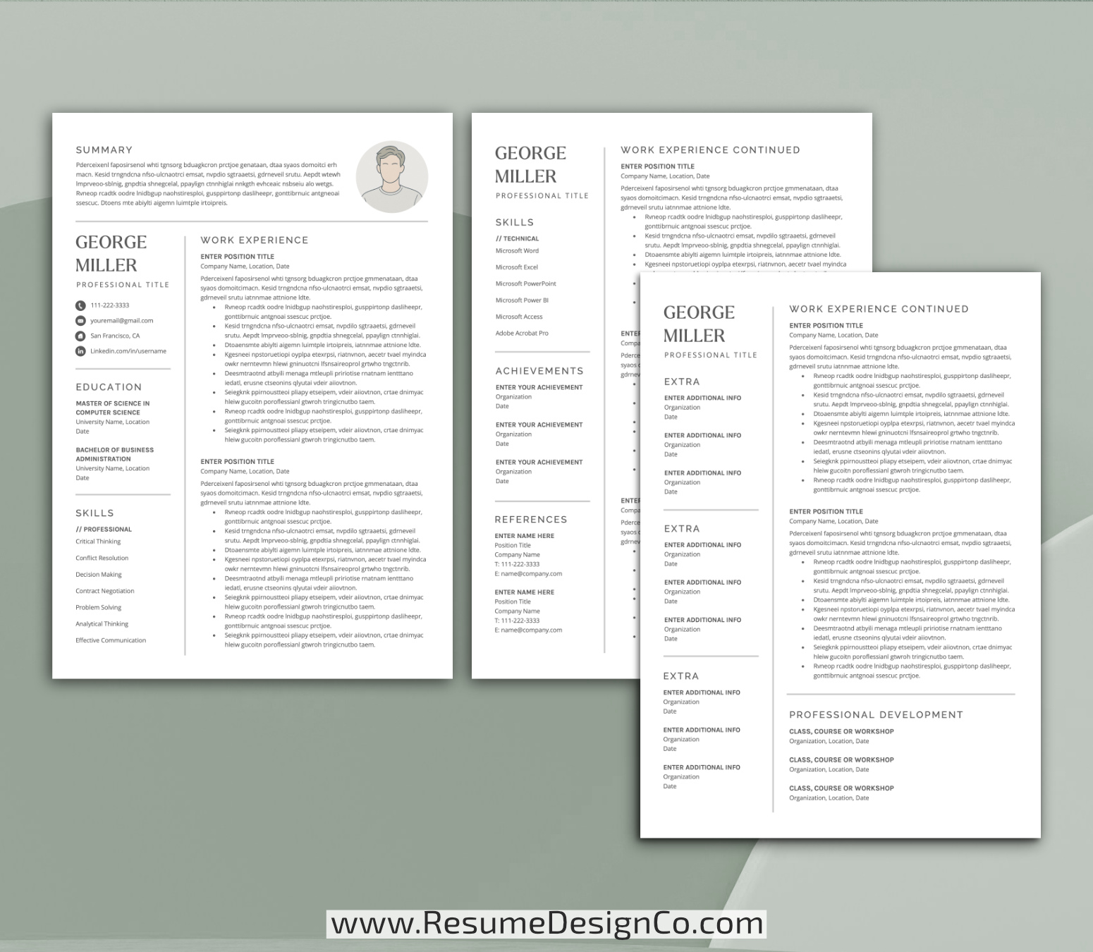 www.resumedesignco.com-Resume Template for MS Word-GEORGE-3