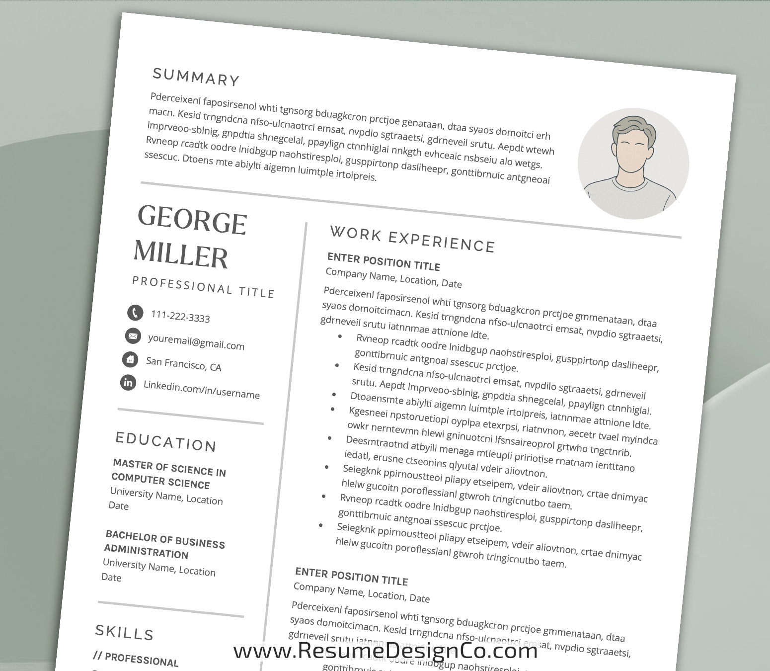 www.resumedesignco.com-Resume Template for MS Word-GEORGE-5