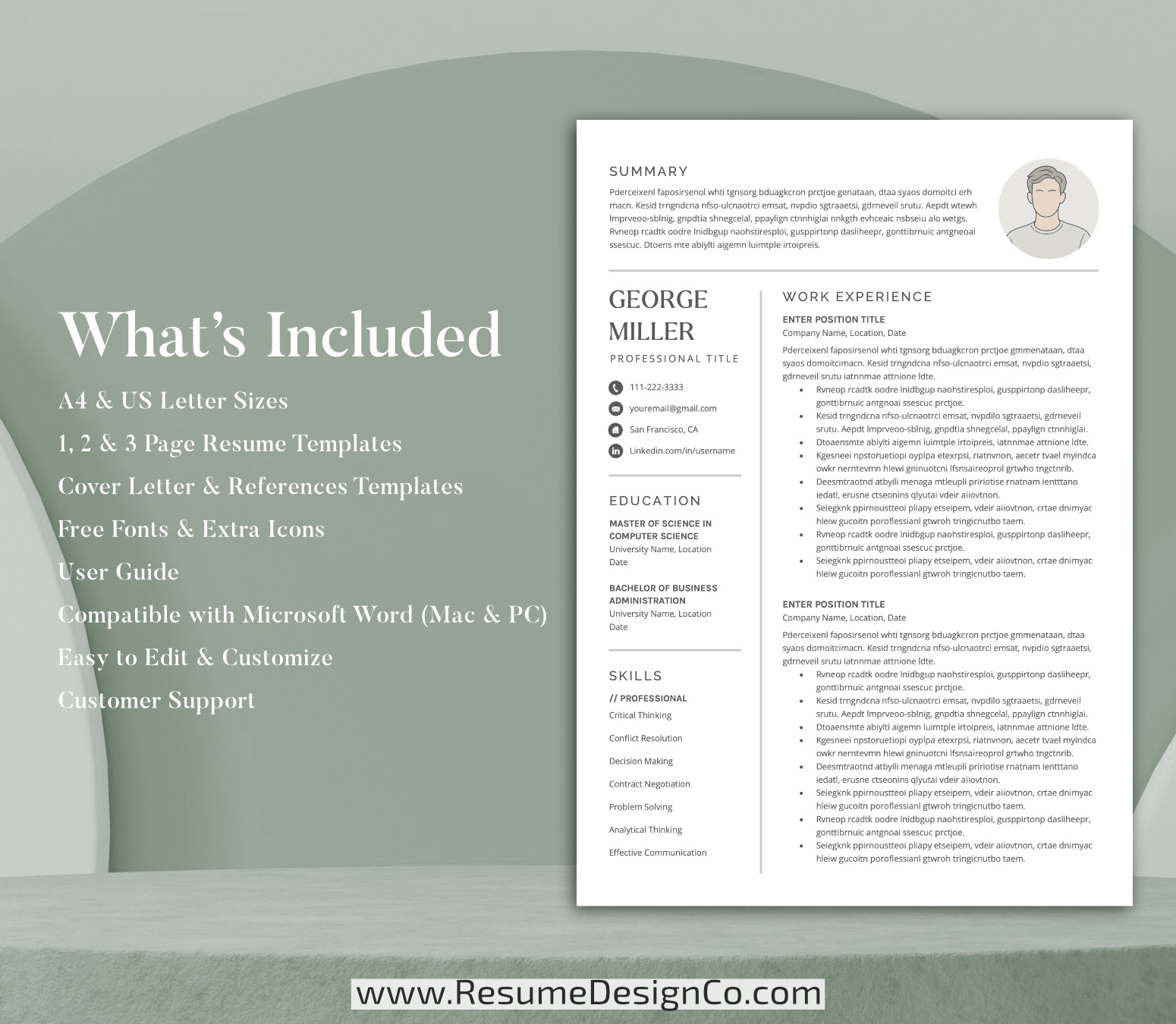 www.resumedesignco.com-Resume Template for MS Word-GEORGE-6