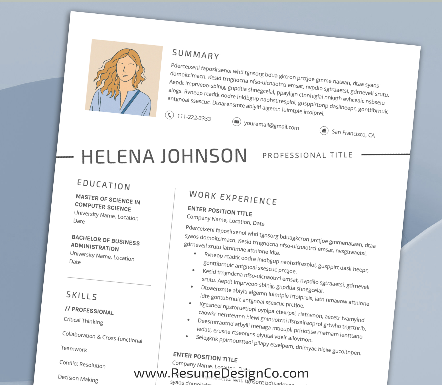 www.resumedesignco.com-Resume Template for MS Word-HELENA-5