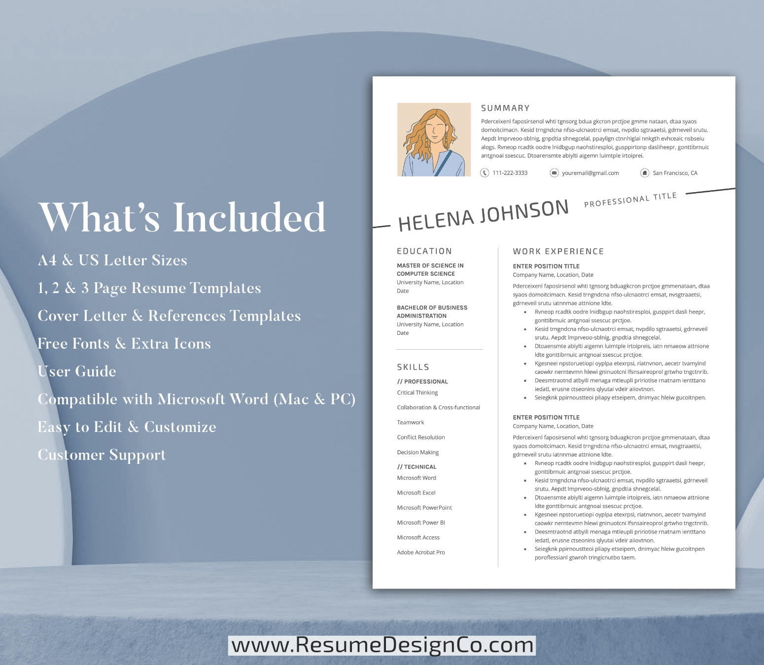 www.resumedesignco.com-Resume Template for MS Word-HELENA-6