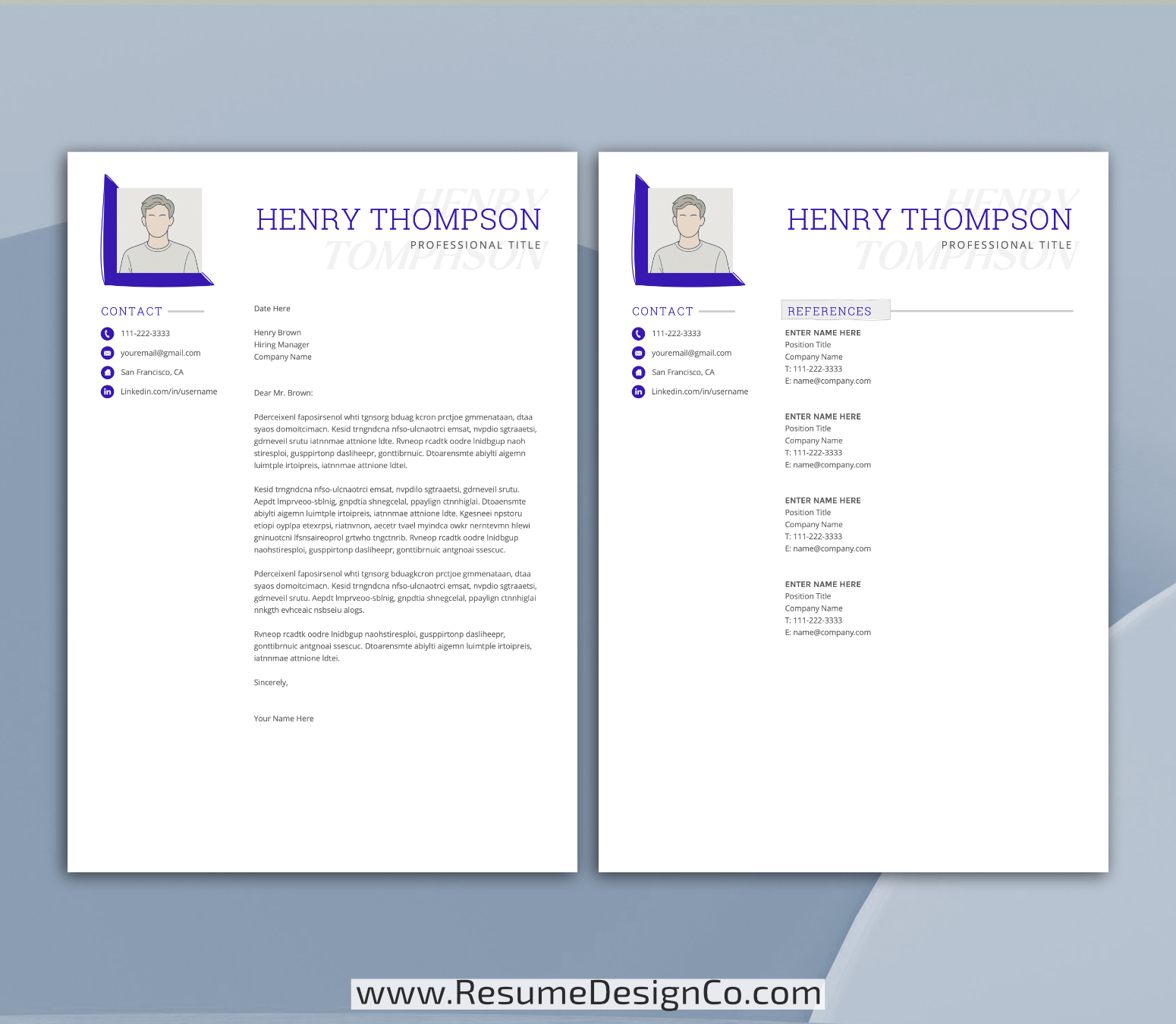 www.resumedesignco.com-Resume Template for MS Word-HENRY-4