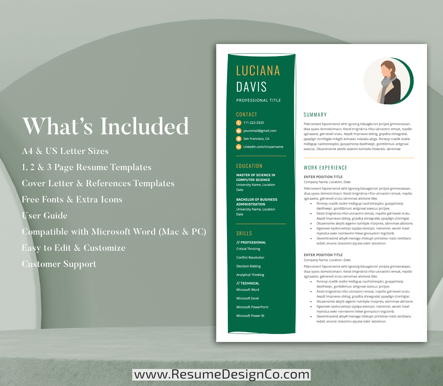www.resumedesignco.com-Resume Template for MS Word-LUCIANA-6