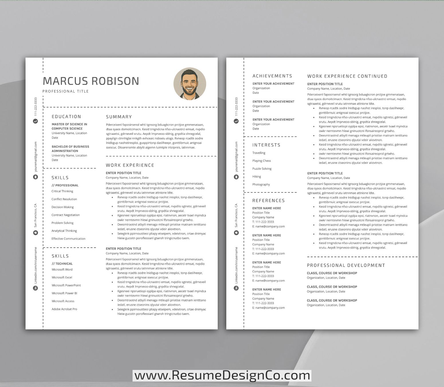 www.resumedesignco.com-Resume Template for MS Word-MARCUS-2