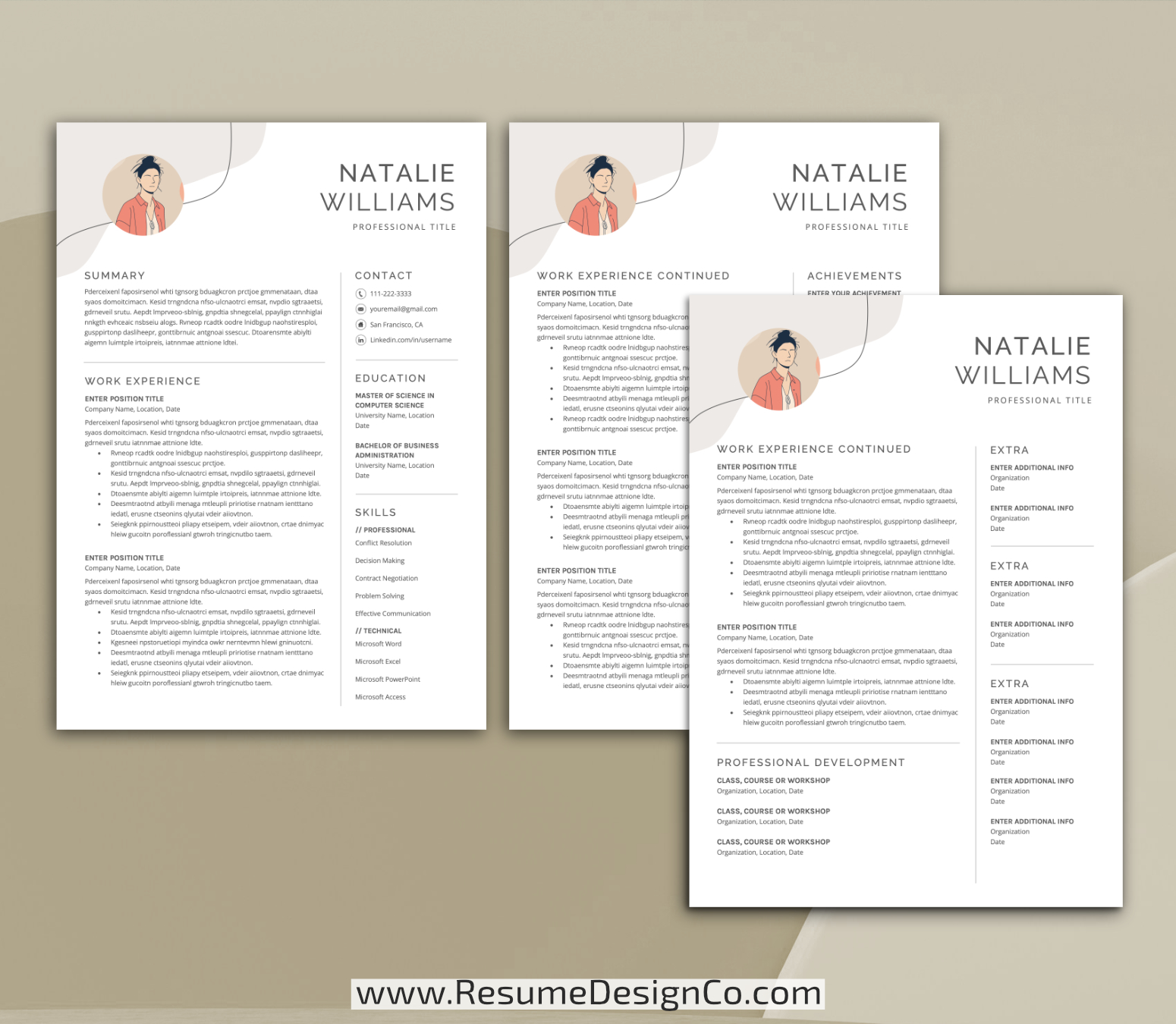 www.resumedesignco.com-Resume Template for MS Word-NATALIE-3