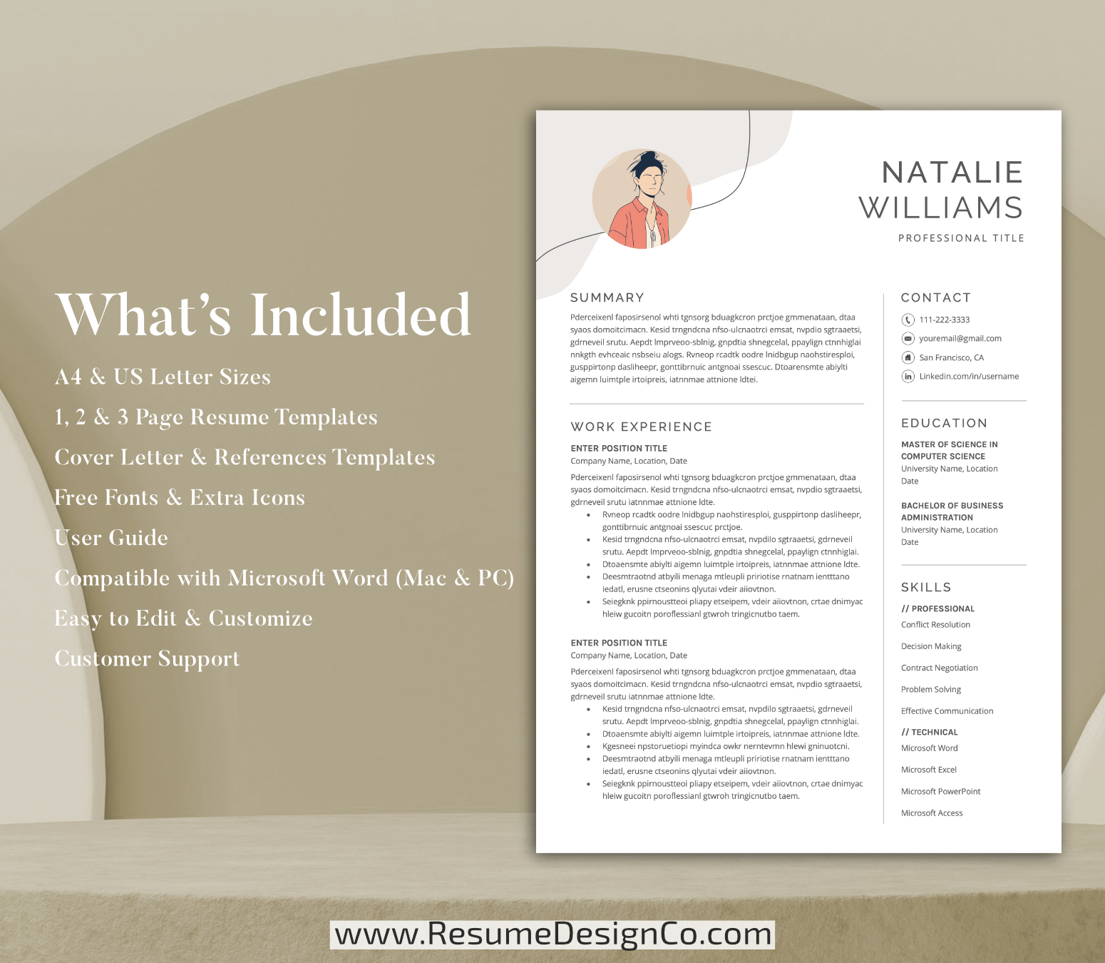 www.resumedesignco.com-Resume Template for MS Word-NATALIE-6
