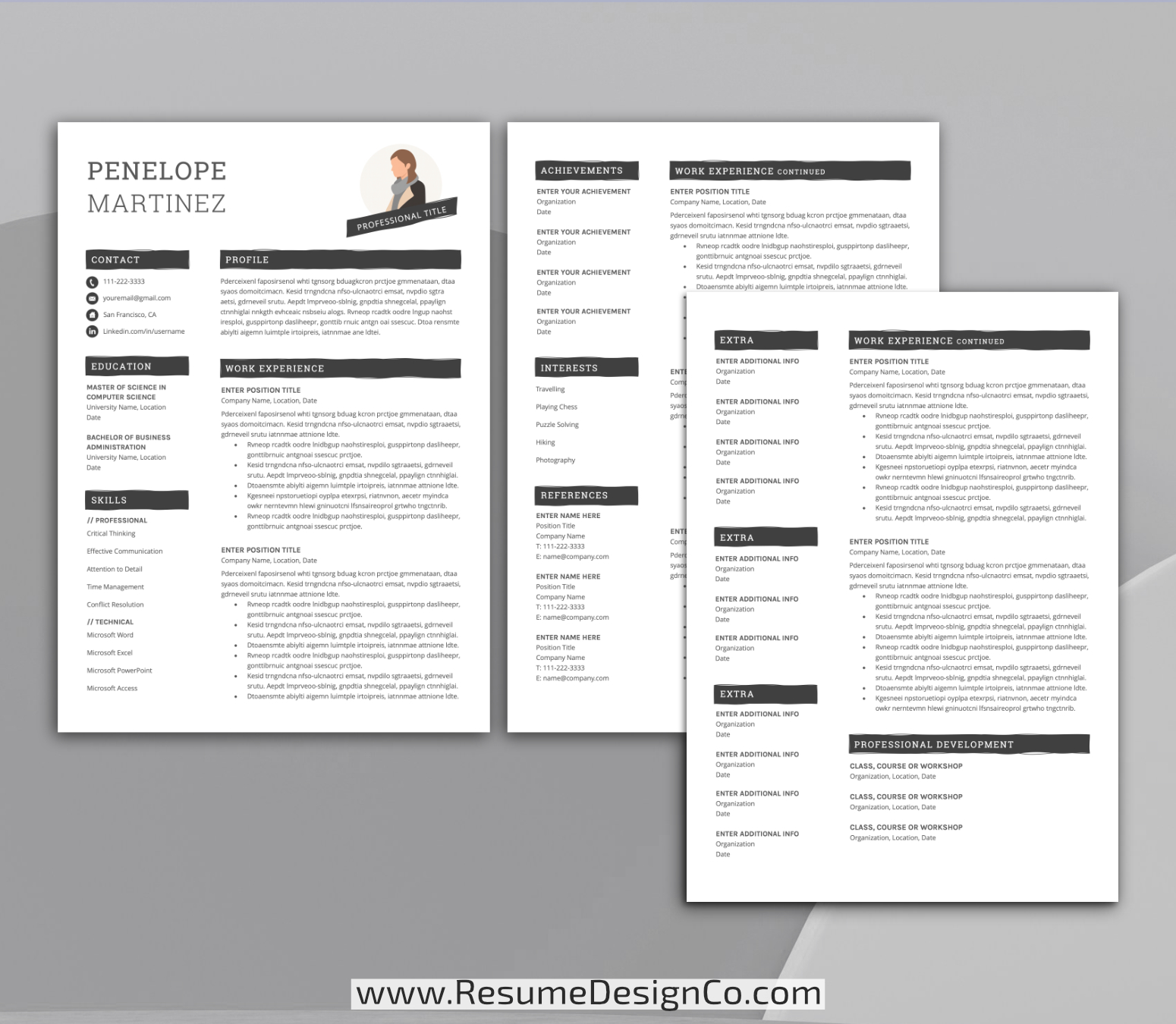 www.resumedesignco.com-Resume Template for MS Word-PENELOPE-3