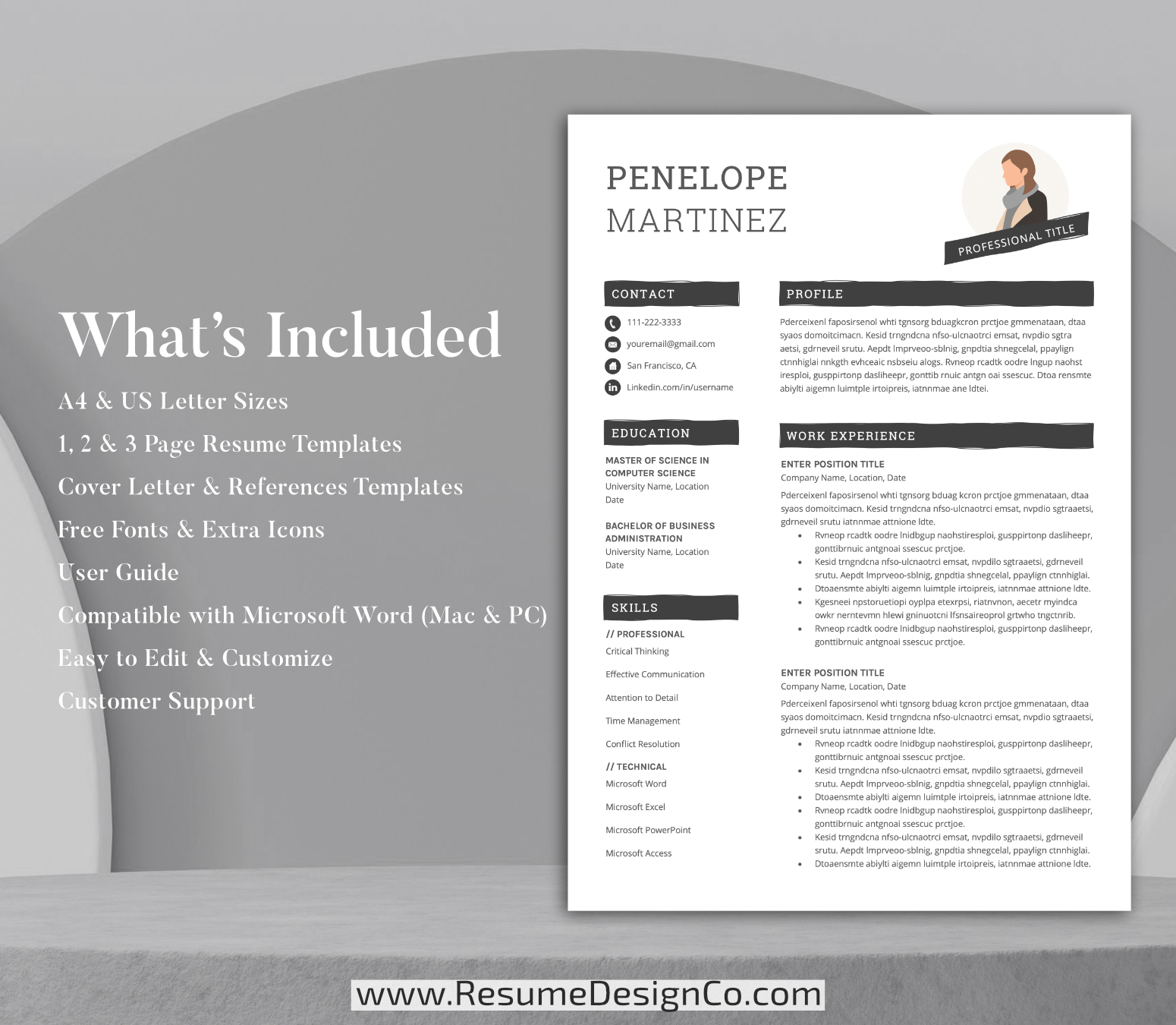 www.resumedesignco.com-Resume Template for MS Word-PENELOPE-6