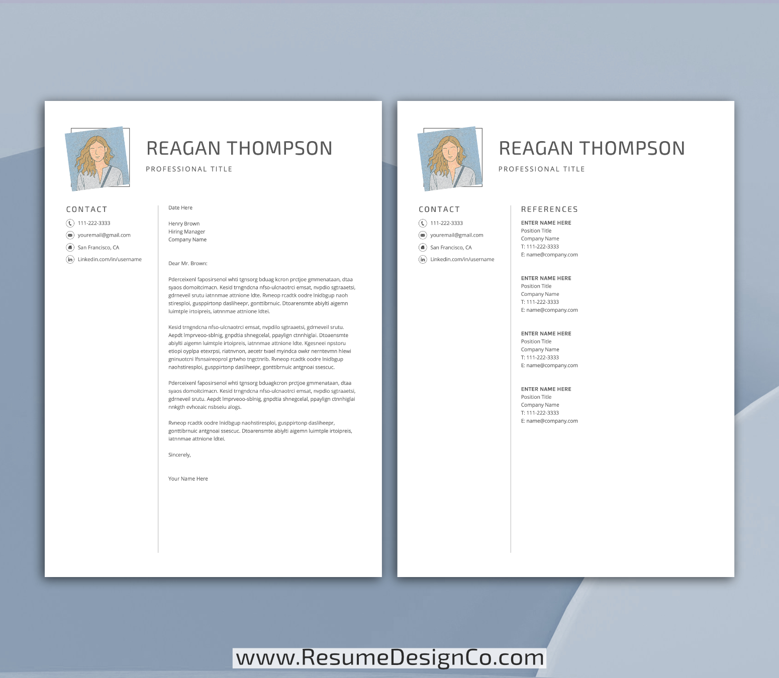 www.resumedesignco.com-Resume Template for MS Word-REAGAN-4