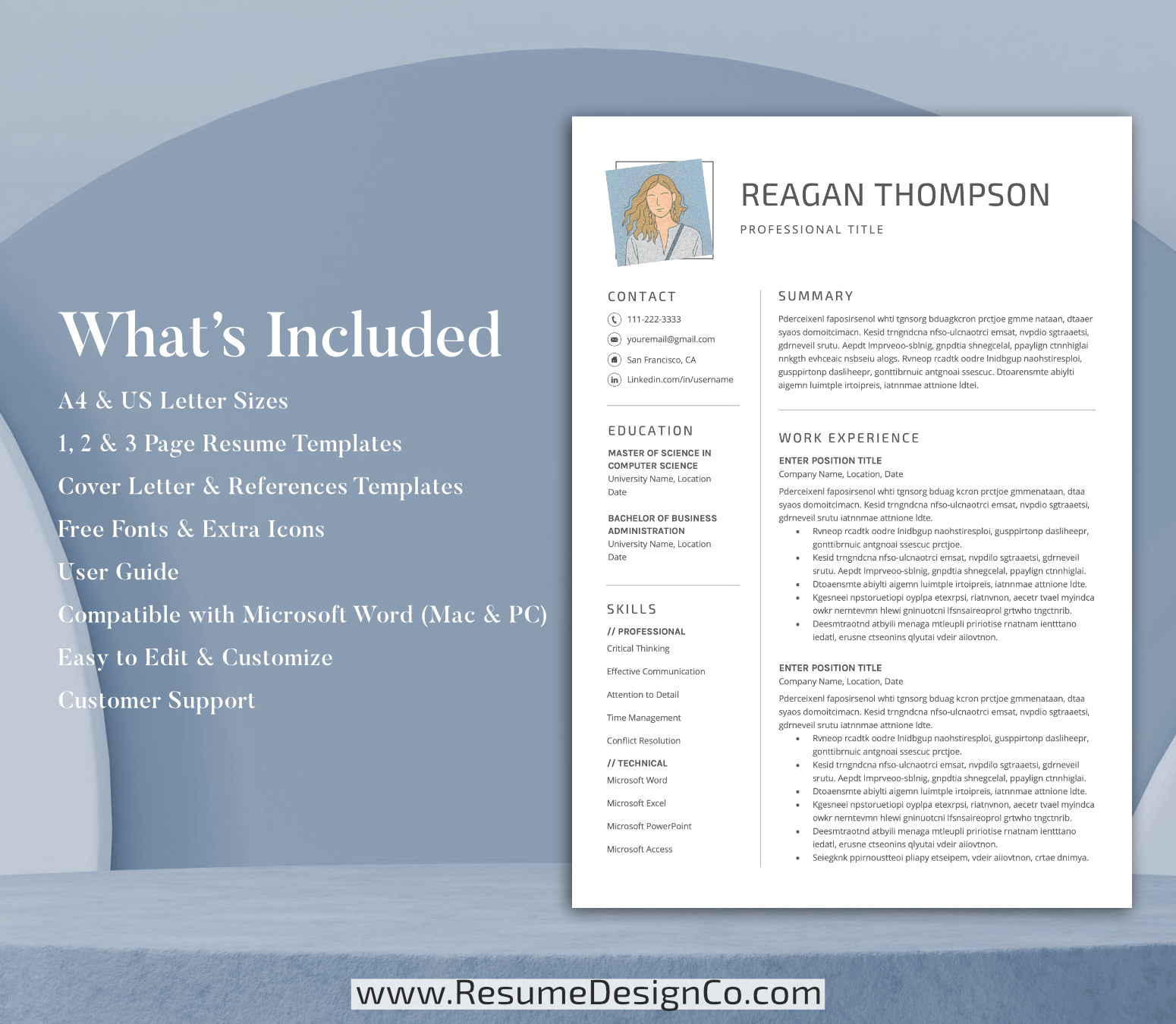 www.resumedesignco.com-Resume Template for MS Word-REAGAN-6
