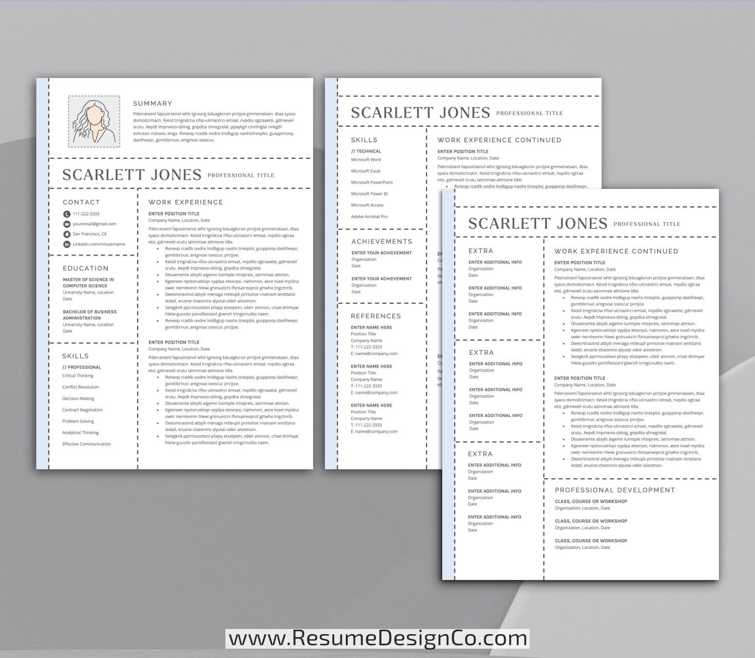 www.resumedesignco.com-Resume Template for MS Word-SCARLETT-3
