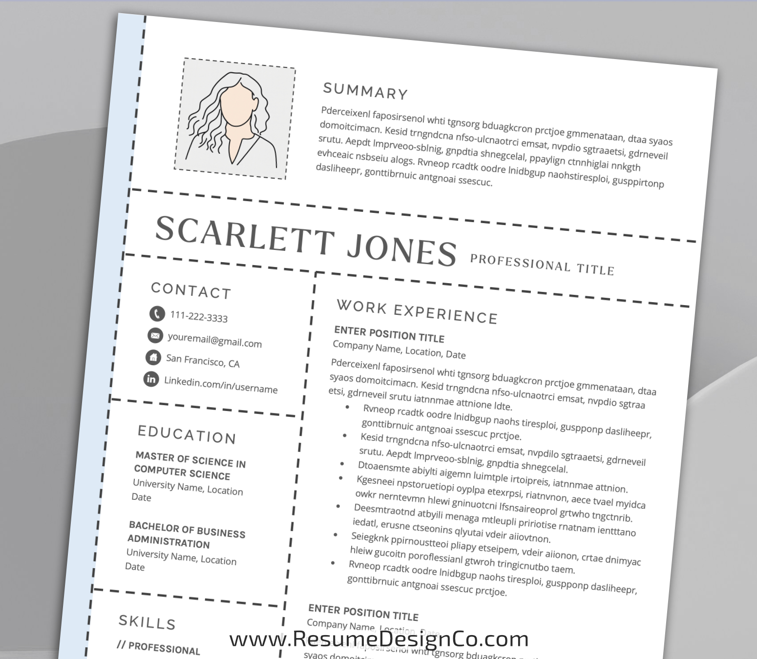 www.resumedesignco.com-Resume Template for MS Word-SCARLETT-5