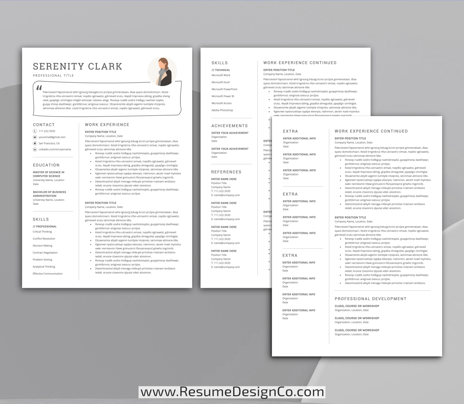 www.resumedesignco.com-Resume Template for MS Word-SERENITY-3