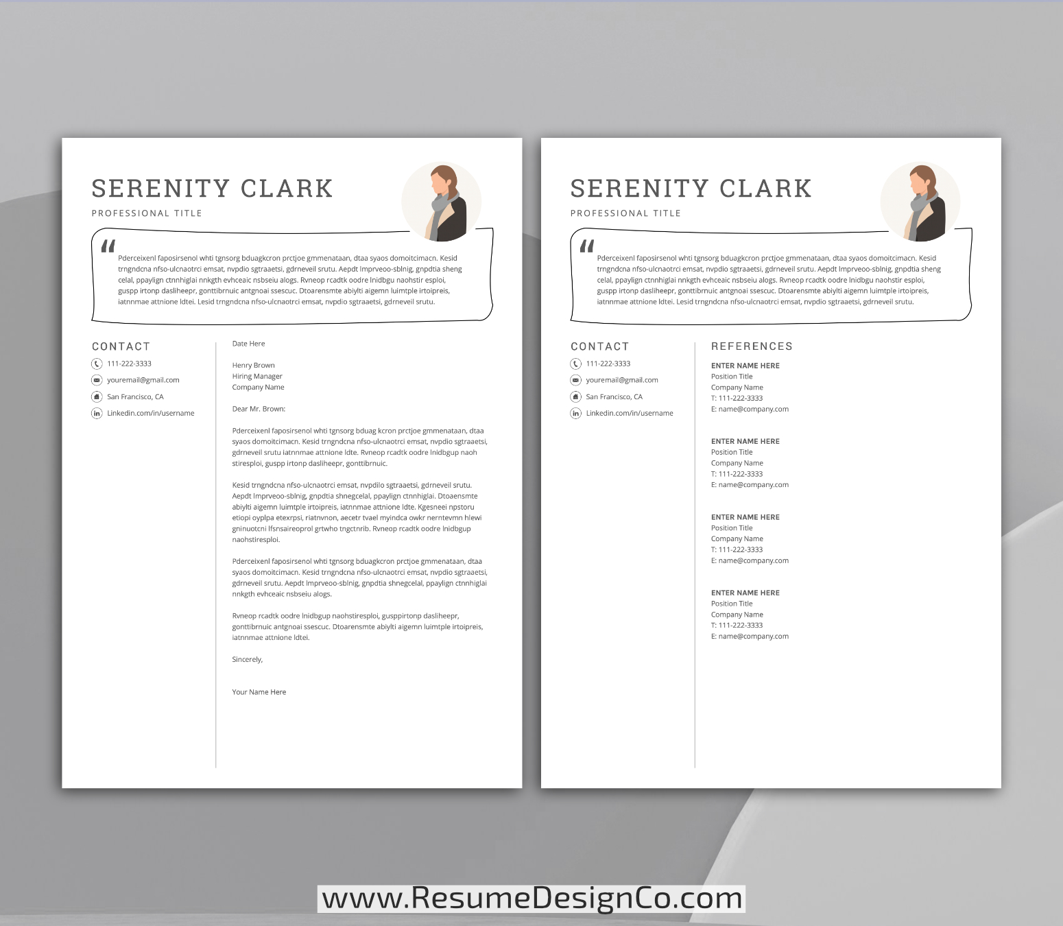 www.resumedesignco.com-Resume Template for MS Word-SERENITY-4