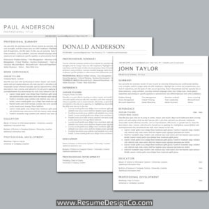ATS Friendly Resume Template for MS Word, Professional ATS CV Template
